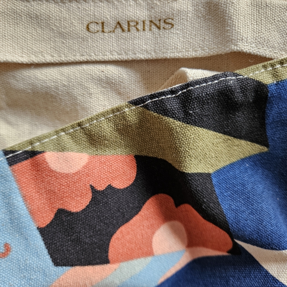 💙CLARINS Colorful Abstract Canvas Tote Bag 💙 - Picture 2 of 2